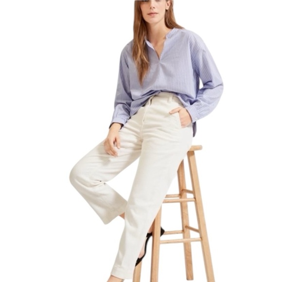 Everlane straight leg cropped jeans in Bone size 6R Patch Pocket Minimalist - Picture 1 of 16